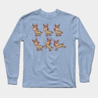 set lovely cute donkey Long Sleeve T-Shirt
